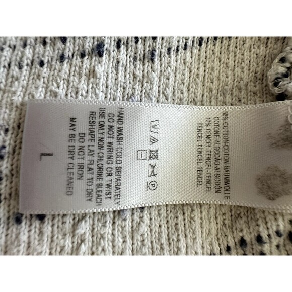 Free People Beach Short Sleeve Textured Oversized Top Woman's Size L Distressed - Picture 3 of 16